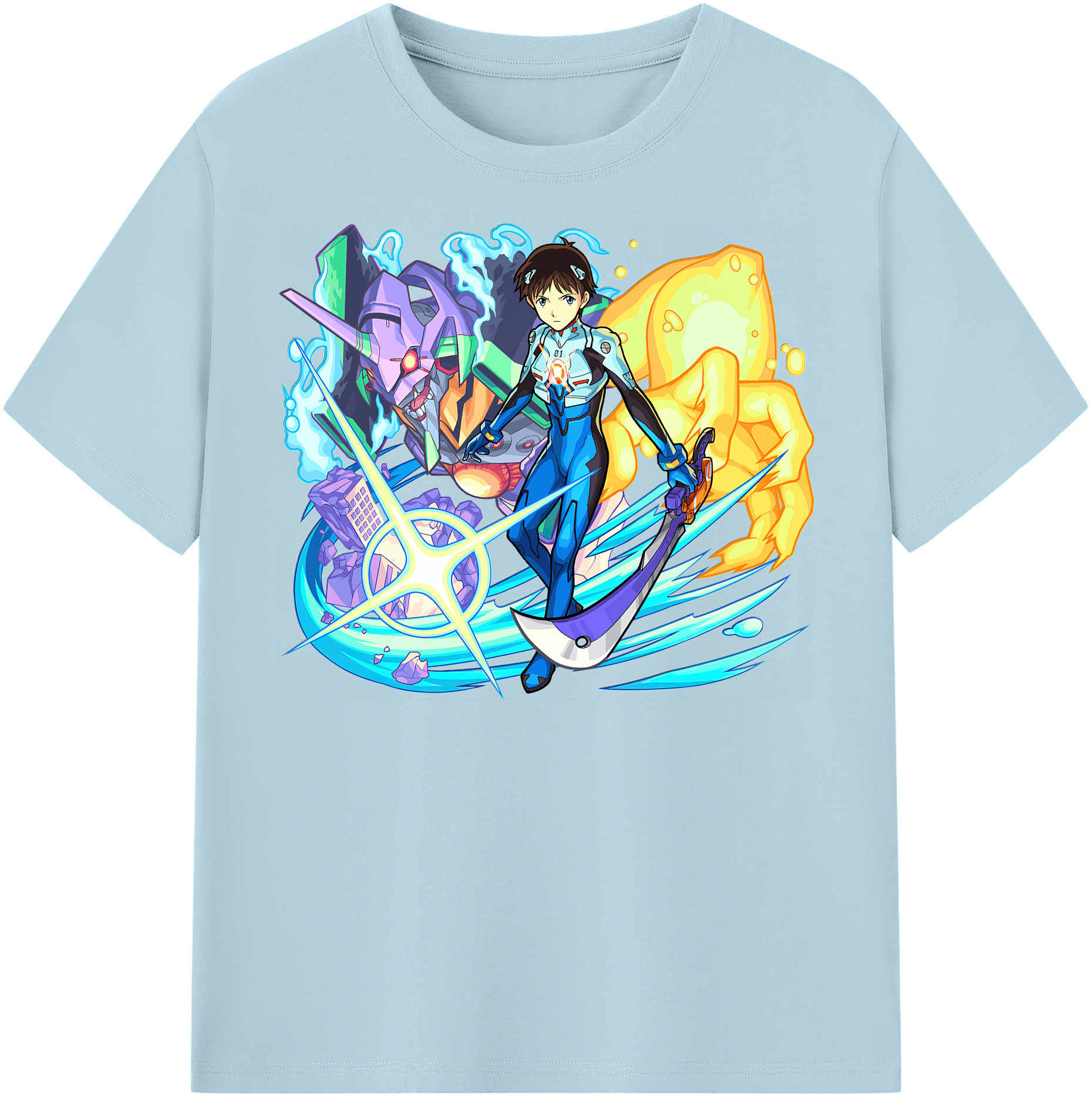 （画像用） EVA 新世紀エヴァンゲリオン 綿100％半袖Tシャツ（フロントプリント）